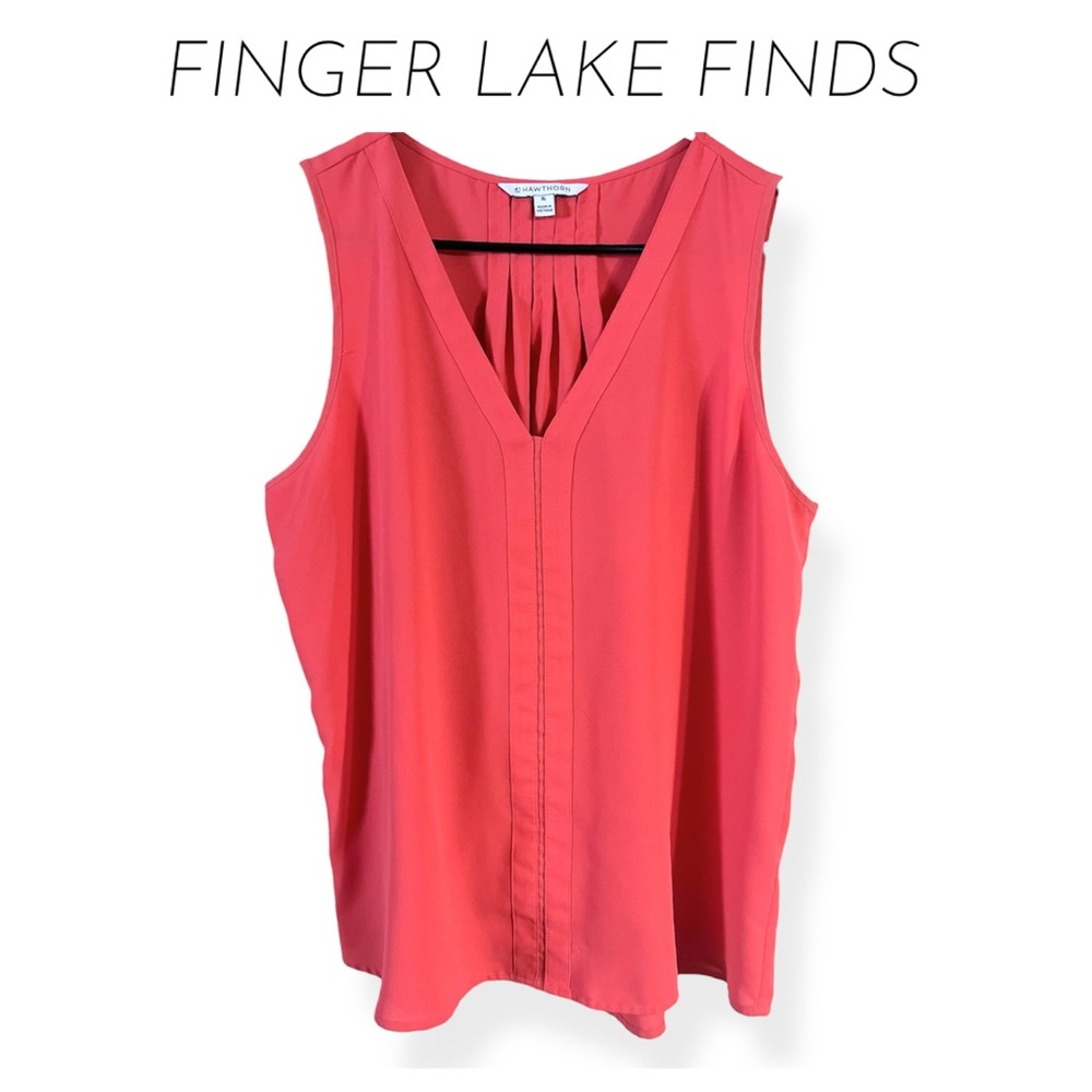 41 Hawthorn Sleeveless Coral Top, XL
